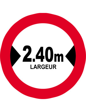 Largeur de passage 2.40m - 5cm - Sticker/autocollant