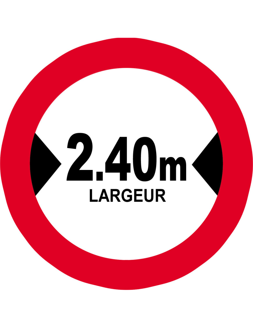 Largeur de passage 2.40m - 10cm - Sticker/autocollant