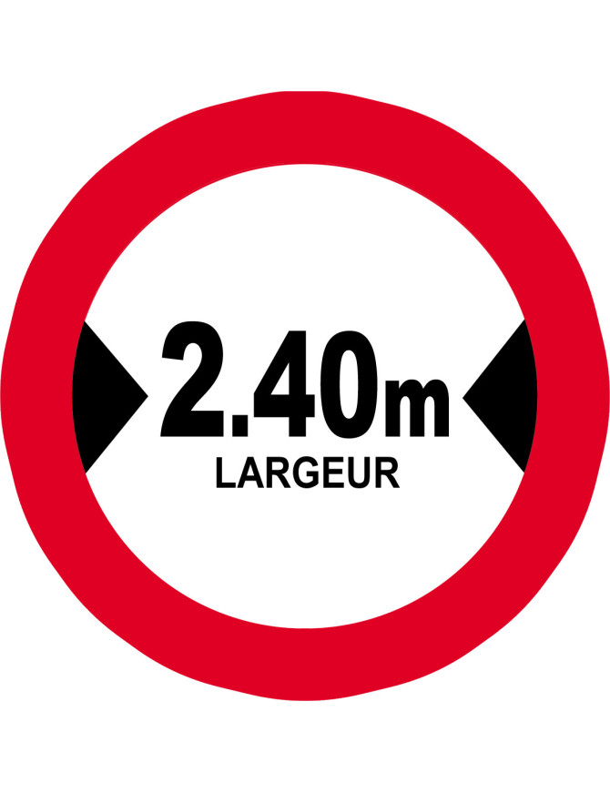 Largeur de passage 2.40m - 10cm - Sticker/autocollant