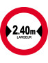 Largeur de passage 2.40m - 15cm - Sticker/autocollant