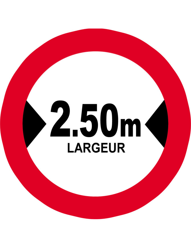 Largeur de passage 2.50m - 15cm - Sticker/autocollant