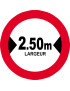 Largeur de passage 2.50m - 5cm - Sticker/autocollant
