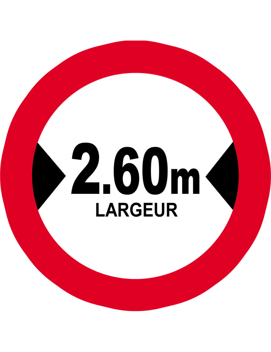 Largeur de passage 2.60m - 10cm - Sticker/autocollant