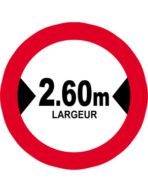 Largeur de passage 2.60m - 20cm - Sticker/autocollant