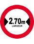 Largeur de passage 2.70m - 20cm - Sticker/autocollant