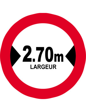 Largeur de passage 2.70m - 10cm - Sticker/autocollant