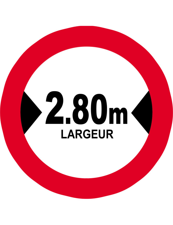 Largeur de passage 2.80m - 5cm - Sticker/autocollant