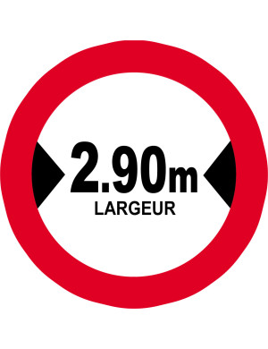 Largeur de passage 2.90m - 20cm - Sticker/autocollant