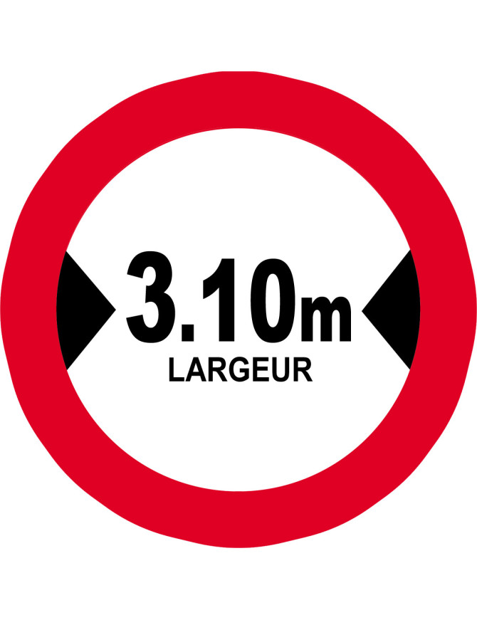 Largeur de passage 3.10m - 20cm - Sticker/autocollant