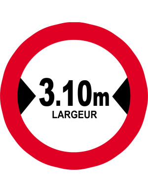 Largeur de passage 3.10m - 15cm - Sticker/autocollant