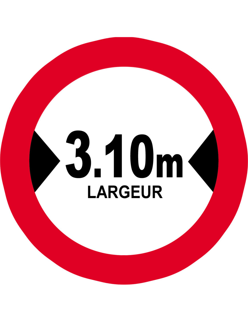 Largeur de passage 3.10m - 15cm - Sticker/autocollant