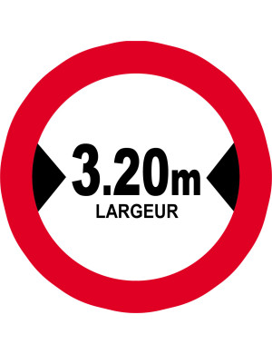 Largeur de passage 3.20m - 20cm - Sticker/autocollant