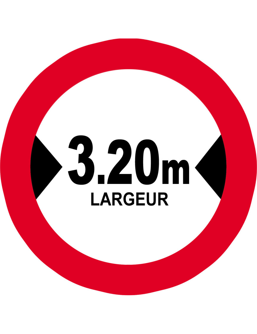 Largeur de passage 3.20m - 15cm - Sticker/autocollant