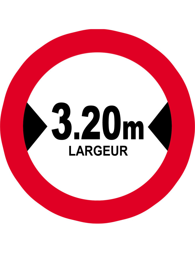 Largeur de passage 3.20m - 15cm - Sticker/autocollant
