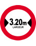 Largeur de passage 3.20m - 5cm - Sticker/autocollant