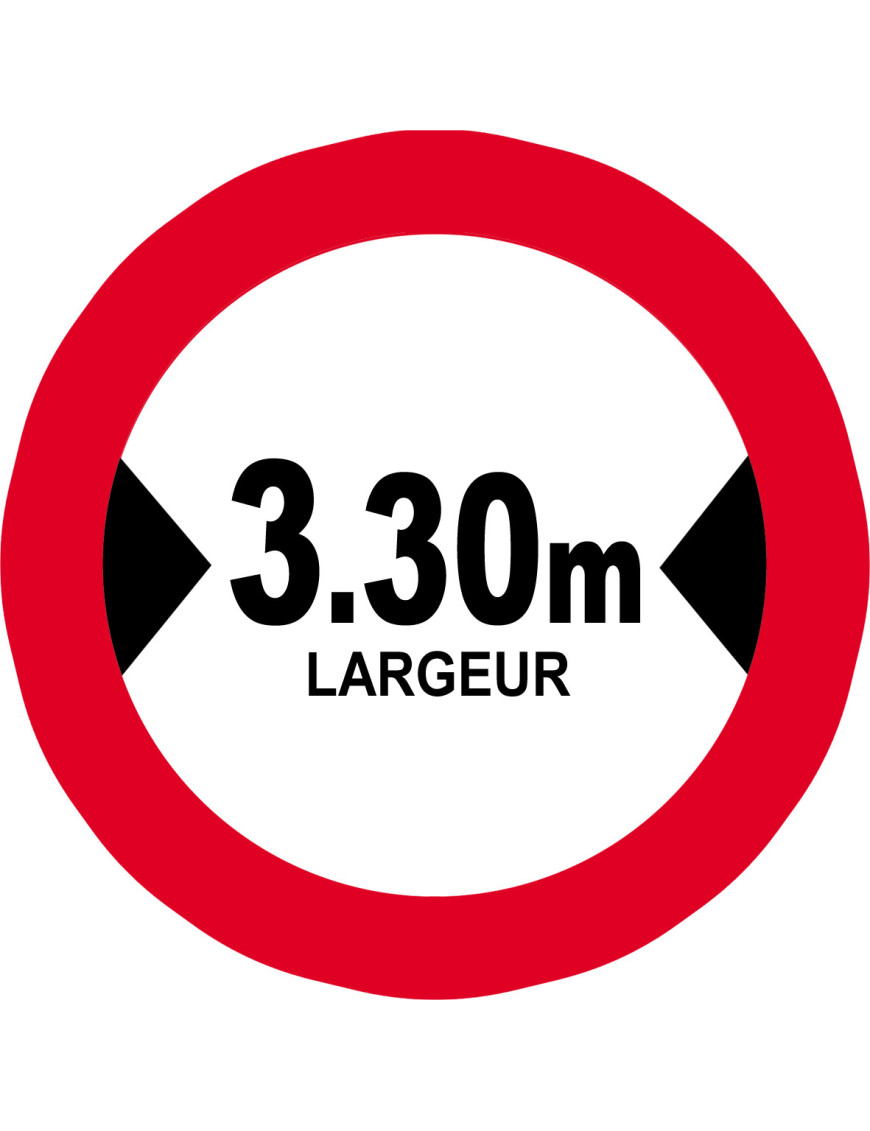 Largeur de passage 3.30m - 5cm - Sticker/autocollant