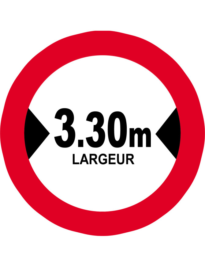 Largeur de passage 3.30m - 5cm - Sticker/autocollant