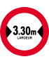 Largeur de passage 3.30m - 5cm - Sticker/autocollant