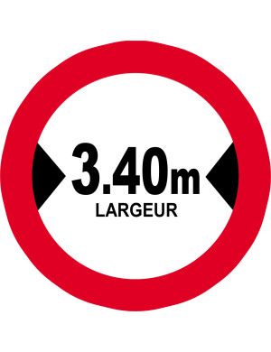 Largeur de passage 3.40m - 20cm - Sticker/autocollant