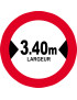 Largeur de passage 3.40m - 20cm - Sticker/autocollant