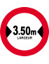 Largeur de passage 3.50m - 10cm - Sticker/autocollant