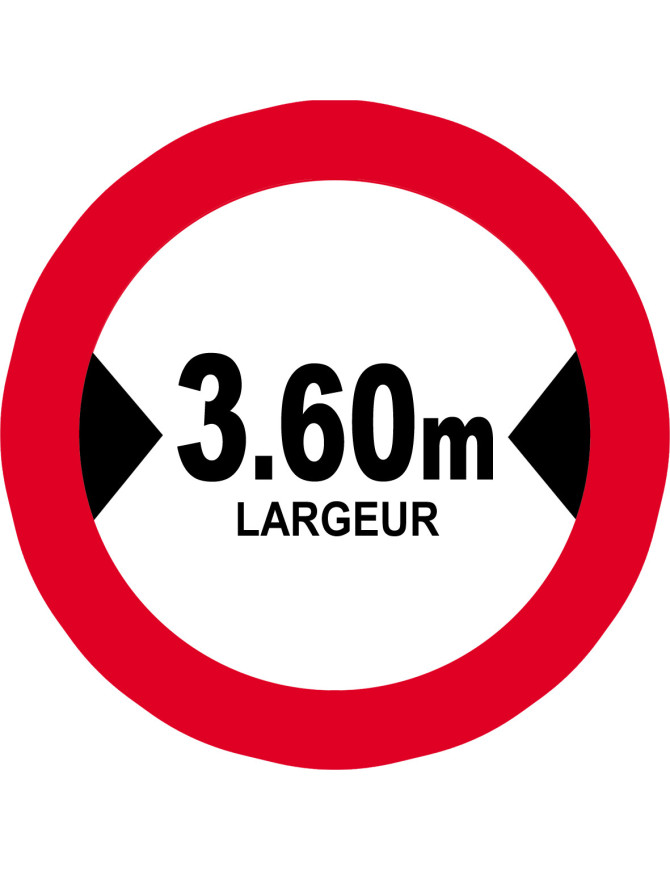 Largeur de passage 3.60m - 5cm - Sticker/autocollant