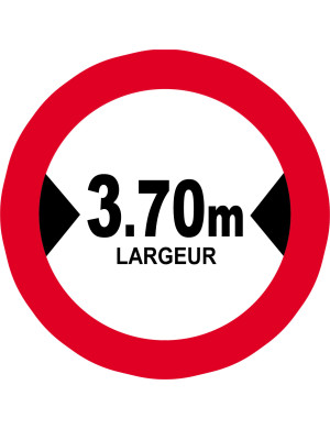 Largeur de passage 3.70m - 15cm - Sticker/autocollant