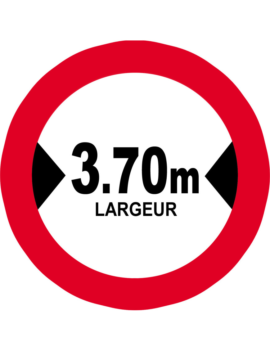 Largeur de passage 3.70m - 15cm - Sticker/autocollant