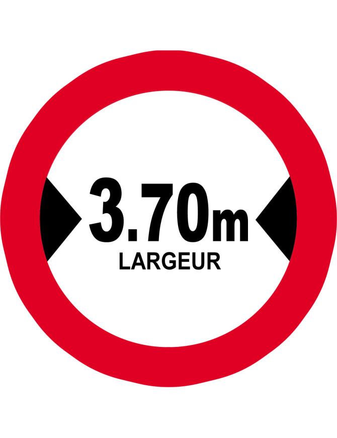 Largeur de passage 3.70m - 15cm - Sticker/autocollant