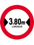 Largeur de passage 3.80m - 20cm - Sticker/autocollant