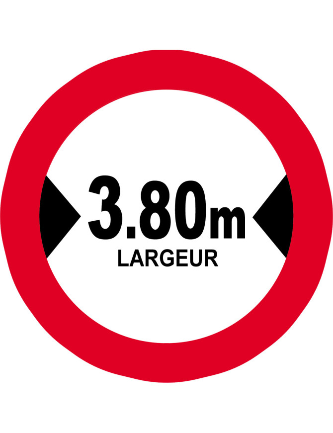 Largeur de passage 3.80m - 10cm - Sticker/autocollant