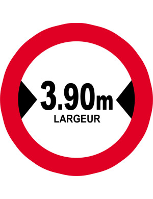 Largeur de passage 3.90m - 20cm - Sticker/autocollant