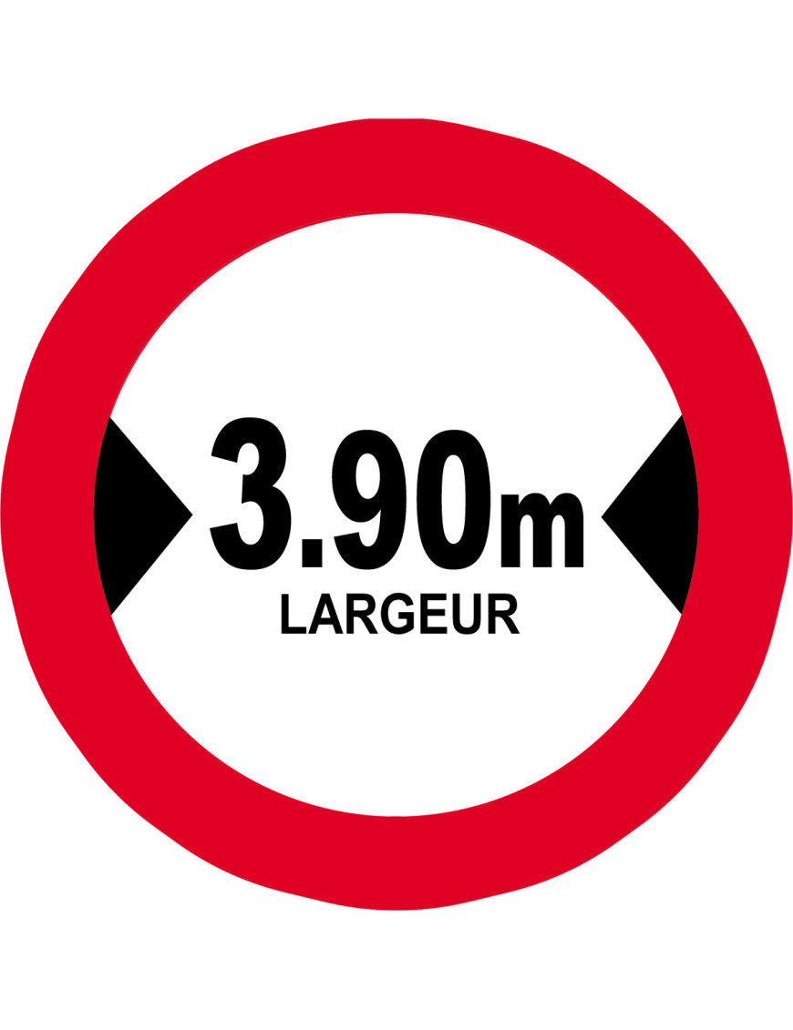 Largeur de passage 3.90m - 20cm - Sticker/autocollant