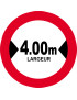 Largeur de passage 4.00m - 5cm - Sticker/autocollant