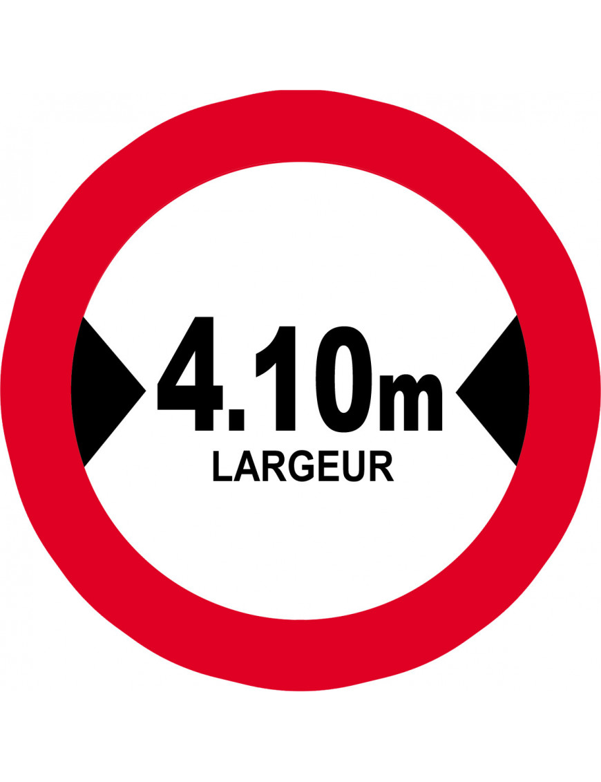 Largeur de passage 4.10m - 20cm - Sticker/autocollant