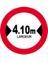 Largeur de passage 4.10m - 20cm - Sticker/autocollant
