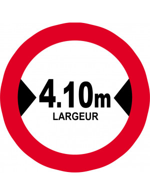 Largeur de passage 4.10m - 15cm - Sticker/autocollant