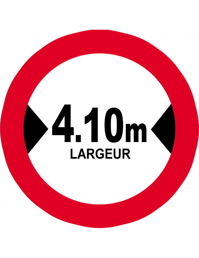 Largeur de passage 4.10m - 15cm - Sticker/autocollant
