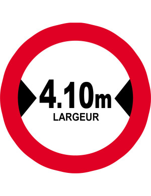 Largeur de passage 4.10m - 10cm - Sticker/autocollant