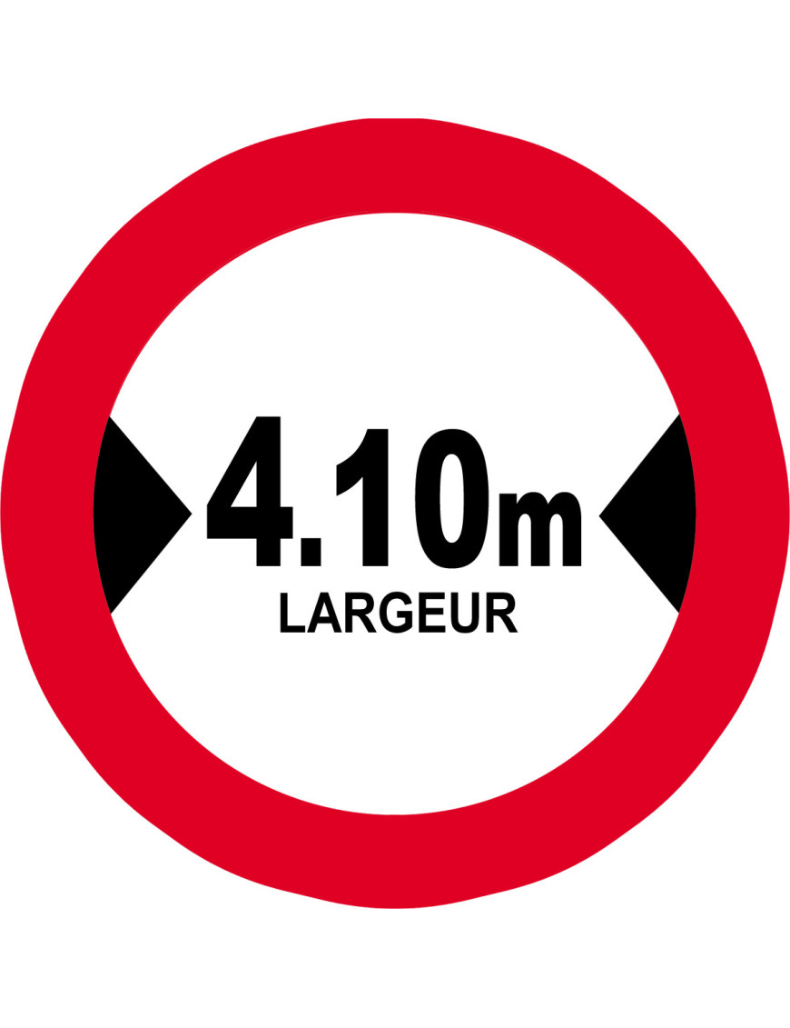 Largeur de passage 4.10m - 10cm - Sticker/autocollant