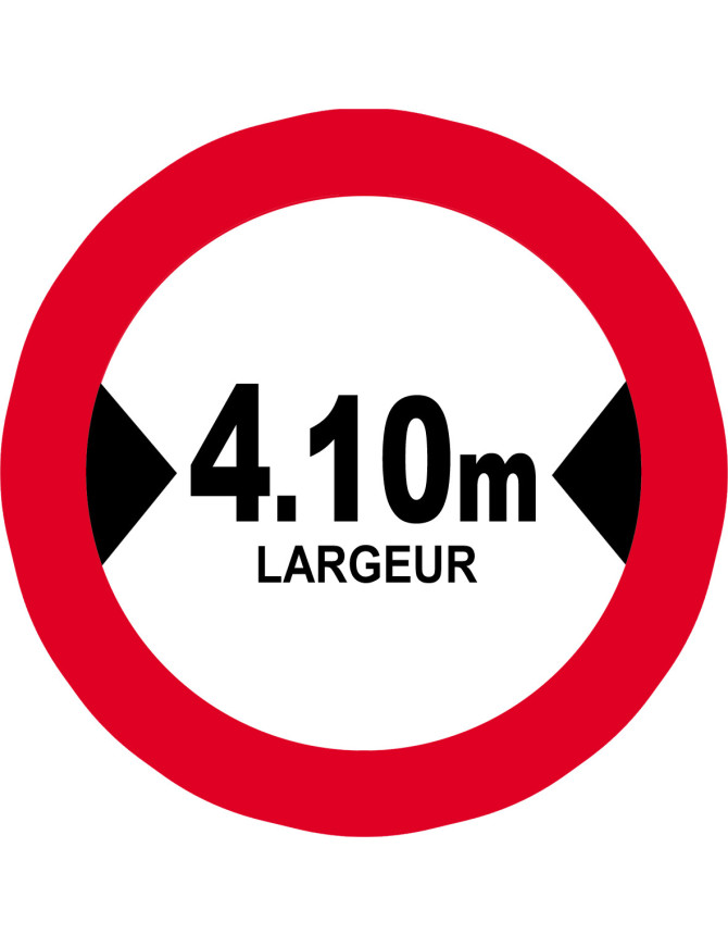Largeur de passage 4.10m - 5cm - Sticker/autocollant