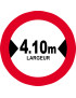 Largeur de passage 4.10m - 5cm - Sticker/autocollant