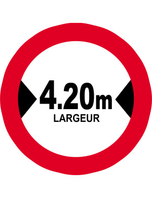 Largeur de passage 4.20m - 5cm - Sticker/autocollant