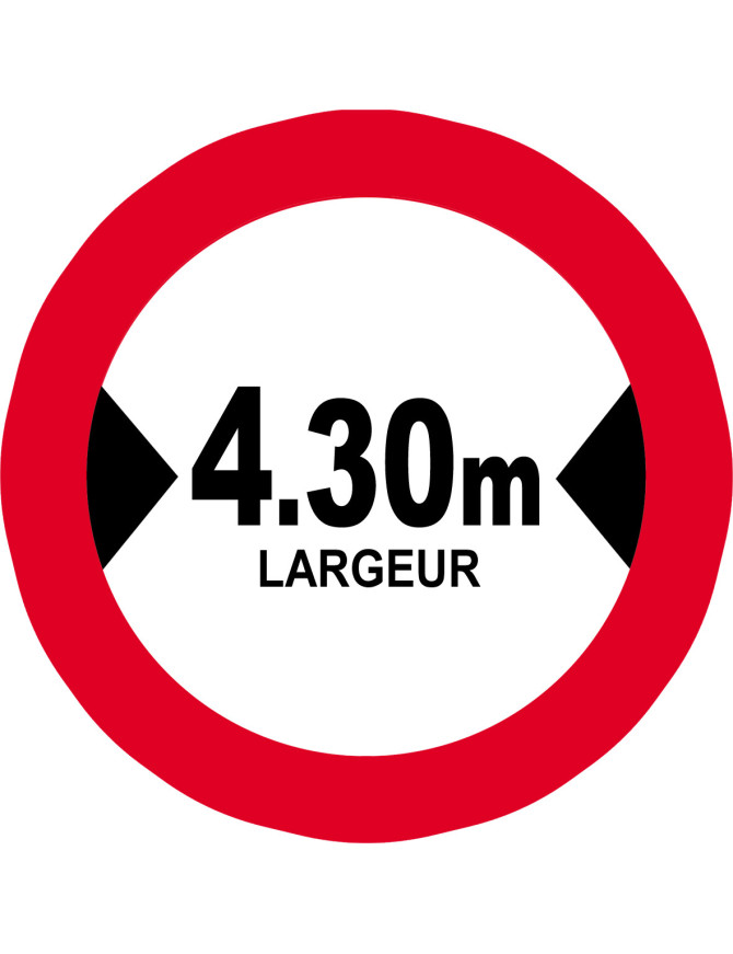 Largeur de passage 4.30m - 20cm - Sticker/autocollant