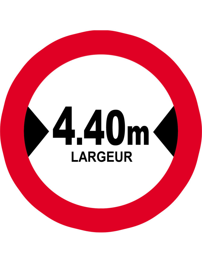 Largeur de passage 4.40m - 20cm - Sticker/autocollant