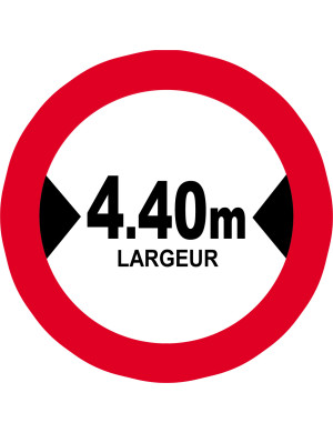 Largeur de passage 4.40m - 5cm - Sticker/autocollant