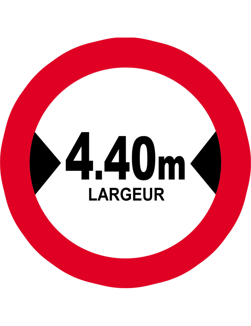 Largeur de passage 4.40m - 5cm - Sticker/autocollant