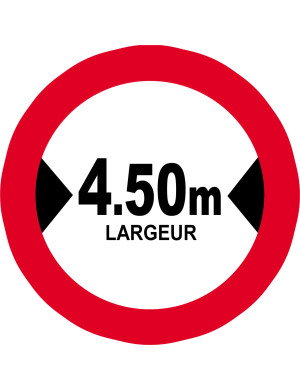 Largeur de passage 4.50m - 20cm - Sticker/autocollant