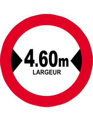 Largeur de passage 4.60m - 15cm - Sticker/autocollant