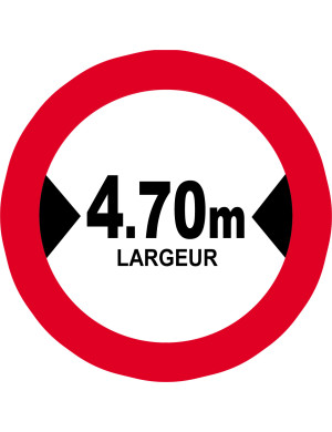Largeur de passage 4.70m - 20cm - Sticker/autocollant